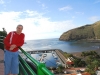 Blick auf Hafen und Strand von San Sebastian auf der Insel La Gomera