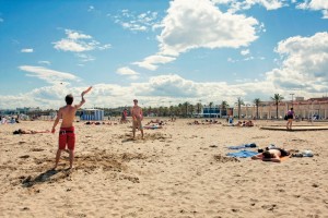 Baden am Strand in Valencia: Playa de la Malvarrosa